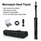 Klvied Reinforced Wig Stand Tripod Mannequin Head Stand, Adjustable Holder for