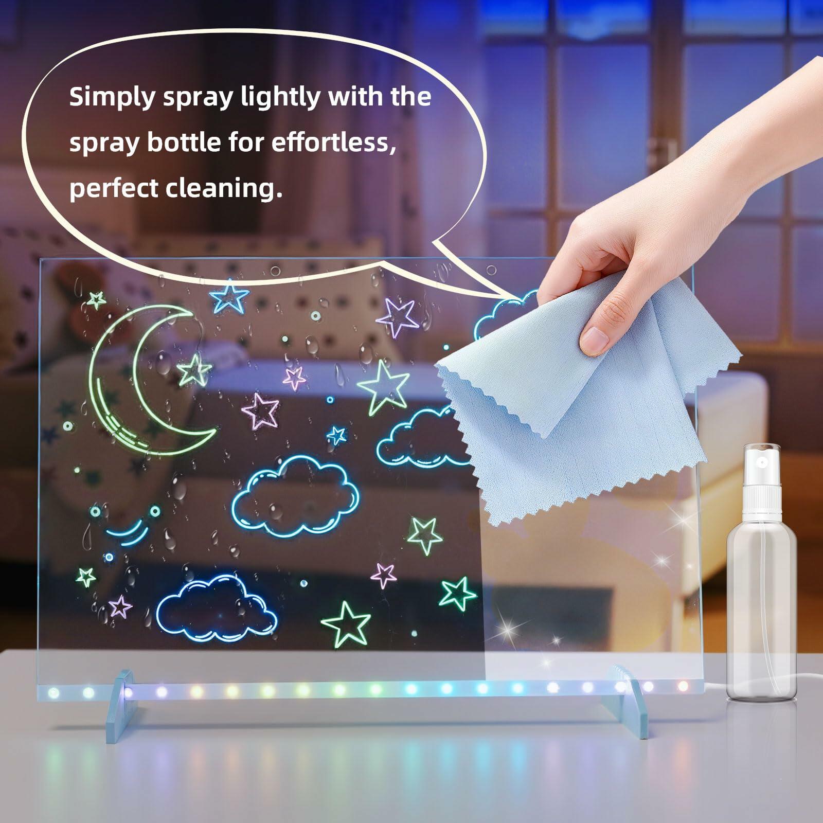Lumiboard Led Drawing Board with 8 Colors, 13"x10" Acrylic Dry Erase Board with
