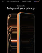 Spigen AluminaCore Tempered Glass Screen Protector [Glas.tR EZ Fit - Privacy]