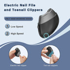 Electric Nail Clipper, Upgraded Toe Nail Clippers with Replacement Blade Heads,