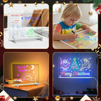 Lumiboard Led Drawing Board with 8 Colors, 13"x10" Acrylic Dry Erase Board with