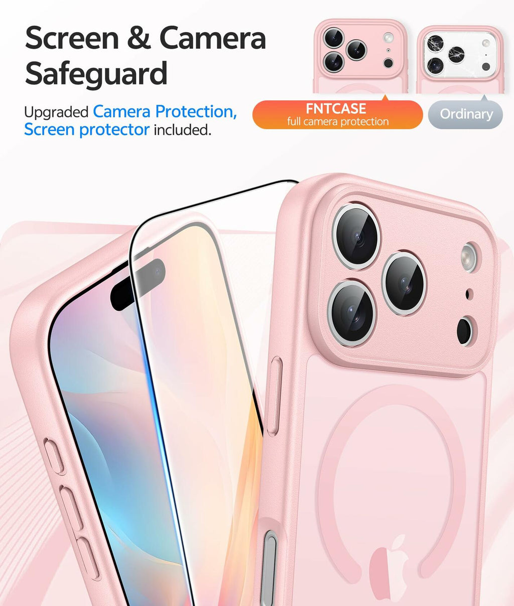 FNTCASE for iPhone 17 Pro-Max Case: [Compatible with Magsafe] Translucent Matte