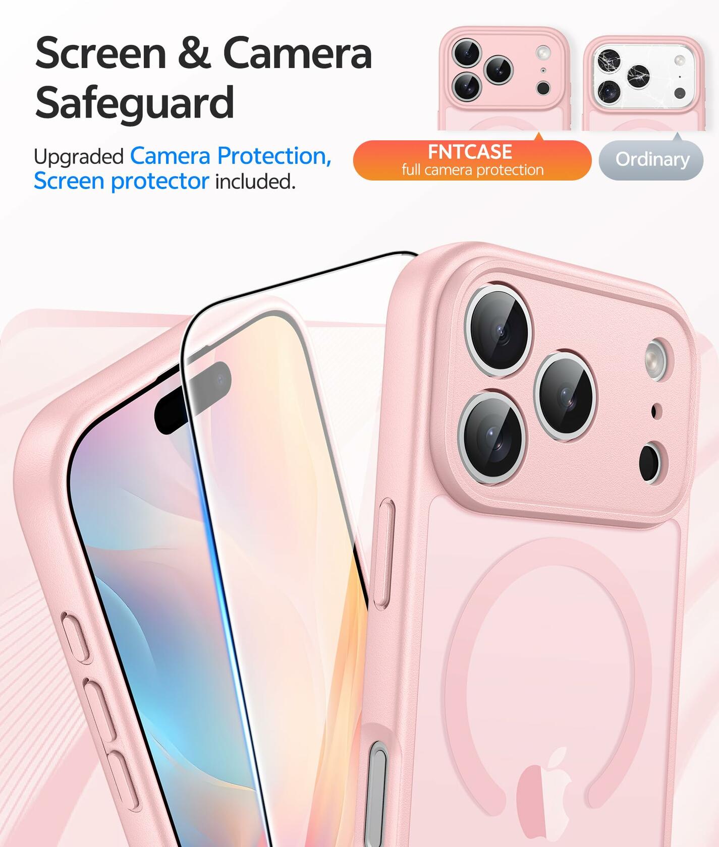 FNTCASE for iPhone 17 Pro-Max Case: [Compatible with Magsafe] Translucent Matte