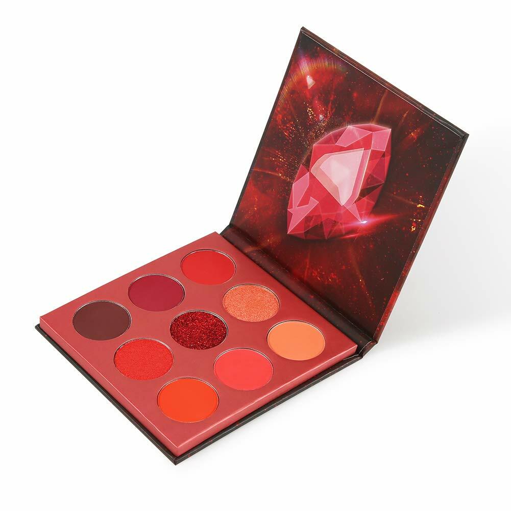 docolor Eyeshadow Palette 9Colors Red Eyeshadow Gemstone Shadow Palettes Highly