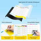 3 Pack Dry Erase Calendar for Fridge, 16.5 x 12 Monthly & Weekly & Daily Chore