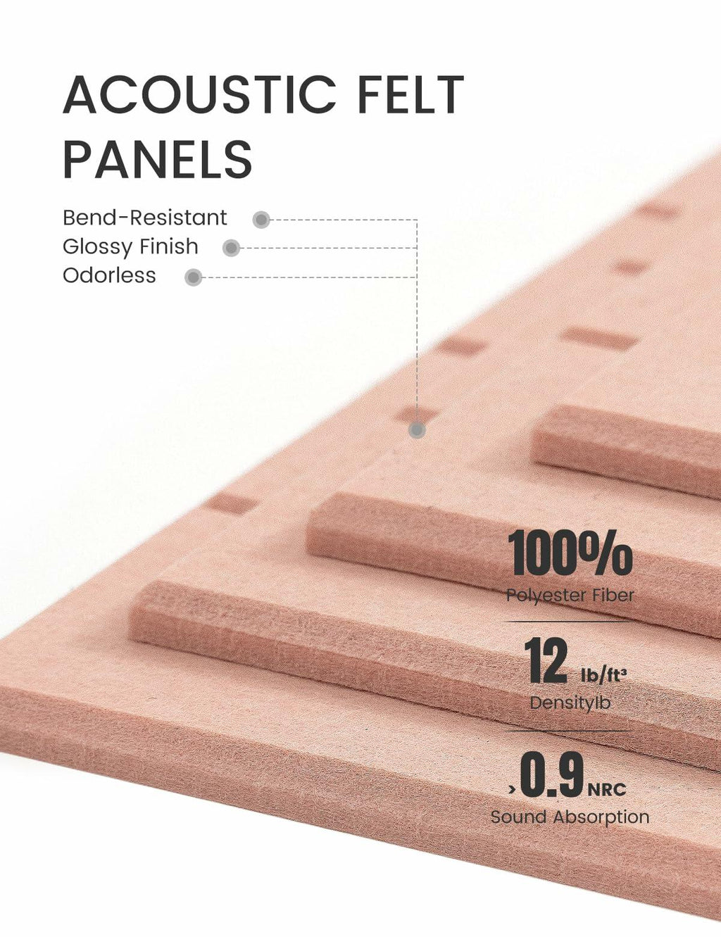 Fluxynara Felt Bulletin Board Tiles Large 48" x 36" Cork Board Alternative-12