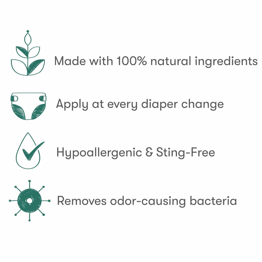 Munchkin HYP03 Diaper Rash Hypochlorous Acid Spray for Face and Body, Removes