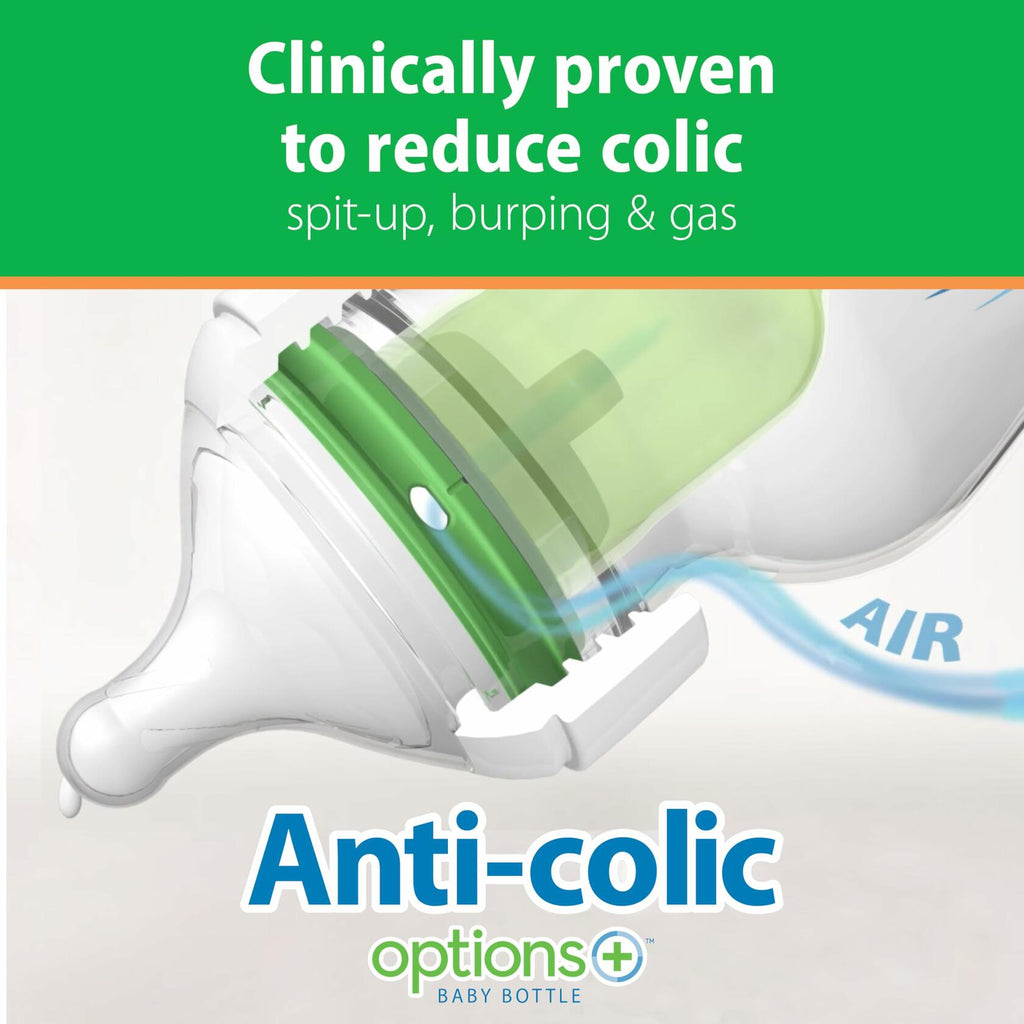 Dr. Brown's Natural Flow Anti-Colic Options+ Wide-Neck Glass Baby Bottles 5