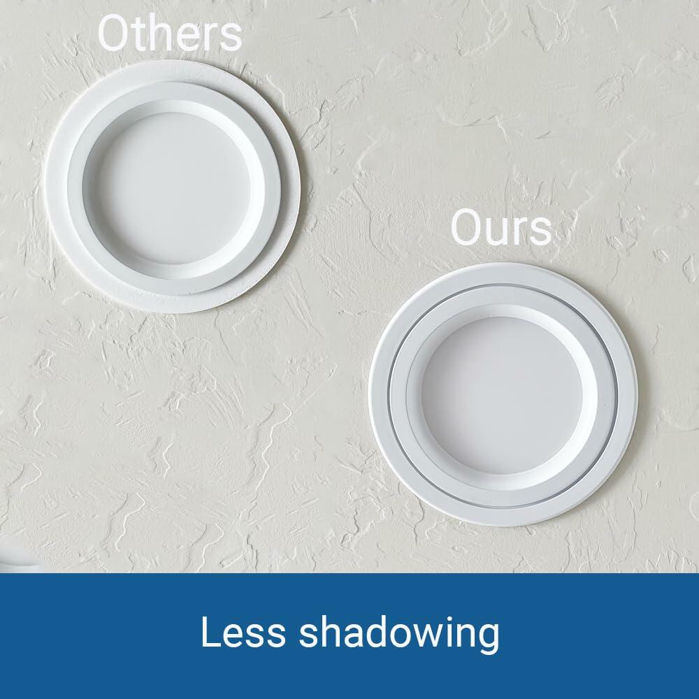 6 Inch Recessed Light Goof Rings, Beveled Design for Canless Slim Recessed