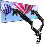 Suptek Dual Monitor Mount Stand-Height Adjustable Gas Spring Monitor Arm Desk