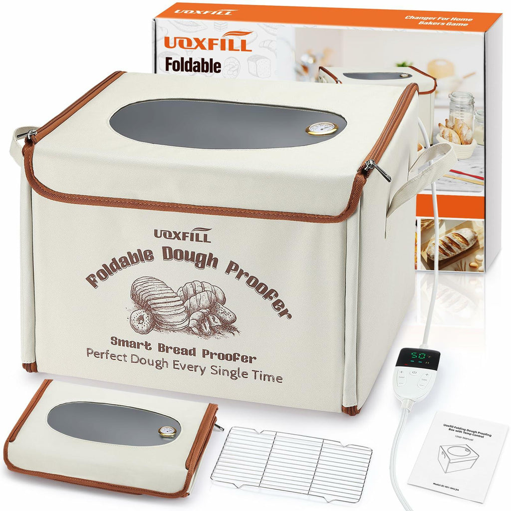 Folding Bread Proofing Box with Temp Control(50-122℉) & 48H Timer, Dough Proofer