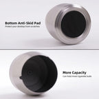 Ashtray with Lid for Cigarette, Stainless Steel Smokeless Odorless Windproof