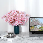 SITUMEIZI 6Pcs Artificial Cherry Blossom Branches Decor Fake Flowers Silk Spring