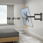 ELIVED Full Motion TV Monitor Wall Mount for Most 14-42 Inch LED LCD Flat Screen
