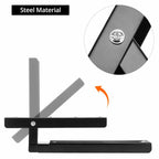 QWORK Adjustable Steel Microwave Wall Mount Brackets 11.7–17.3 in Extension –