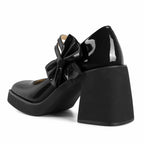 SIZE 7 Younton Black Mary Jane Pumps for Women High Heels Square Toe Shoes