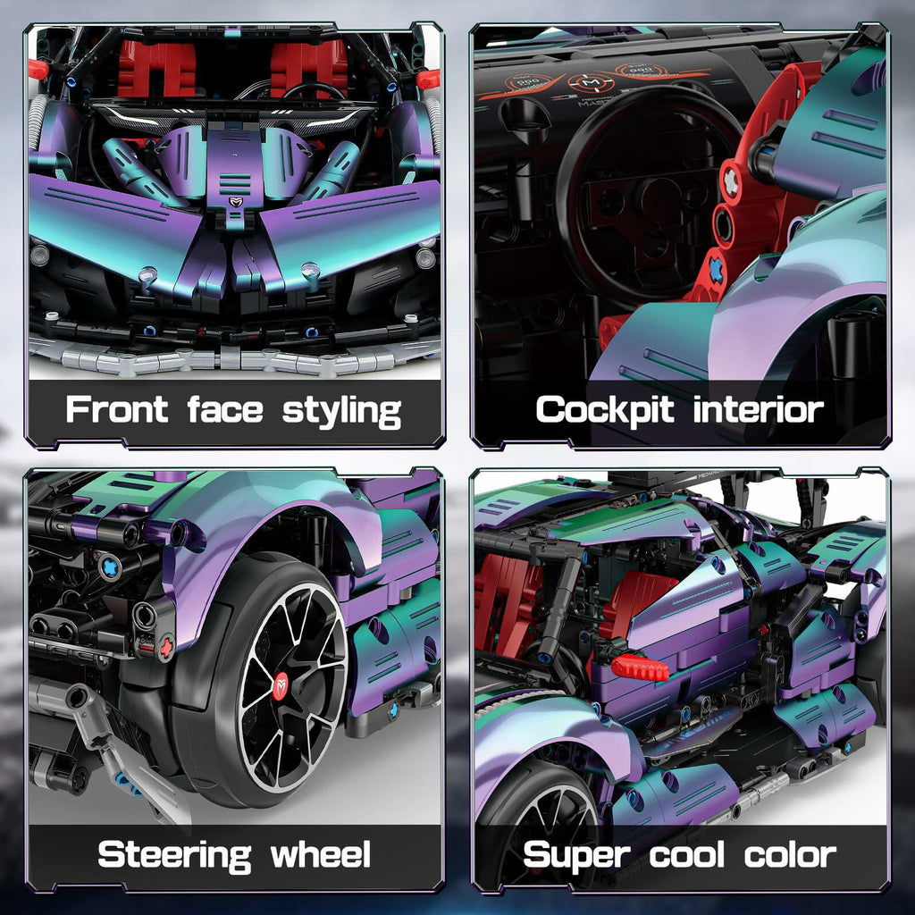 BTEC Super Cars Building Kits for Adults, 2036 PCS Technique Remote Control