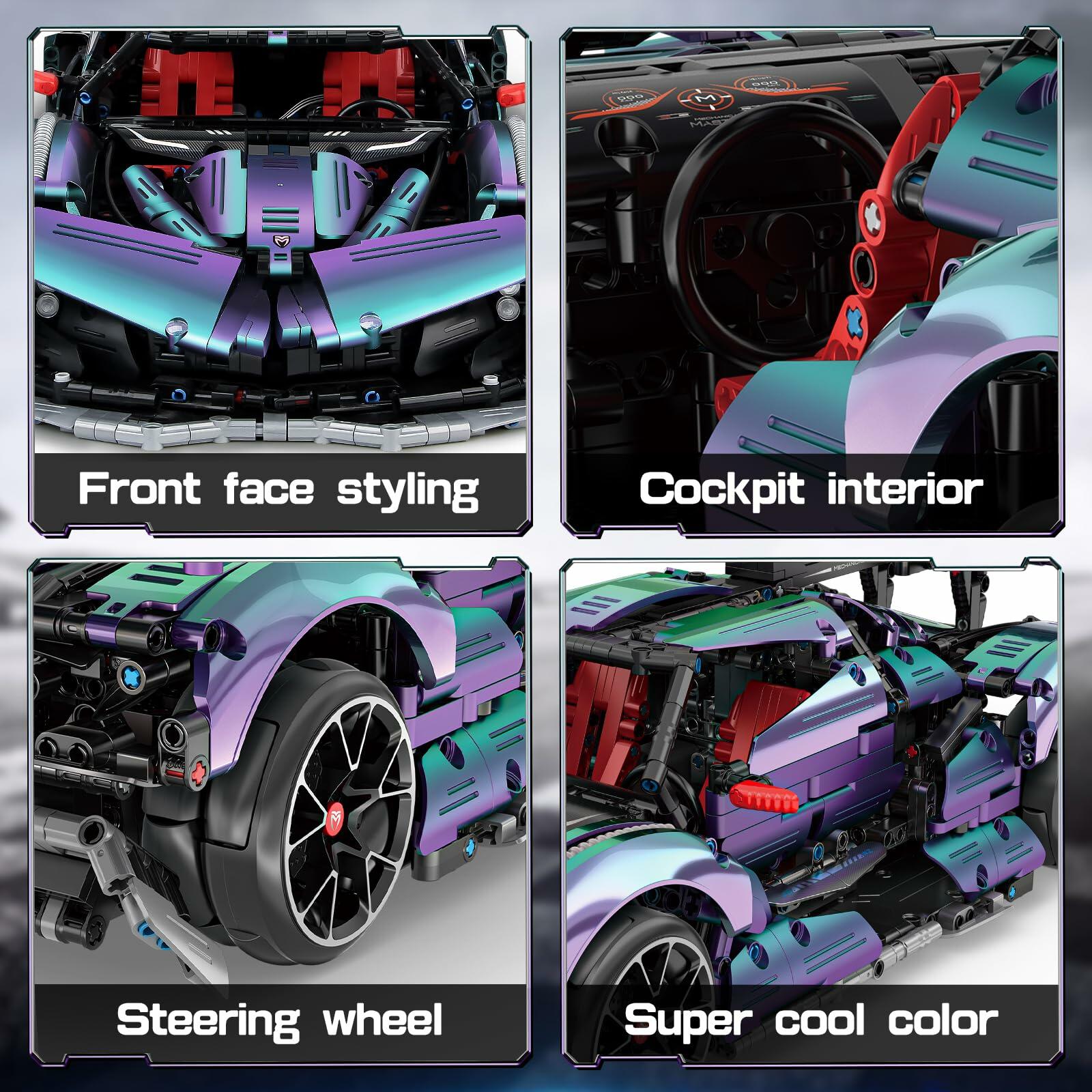 BTEC Super Cars Building Kits for Adults, 2036 PCS Technique Remote Control