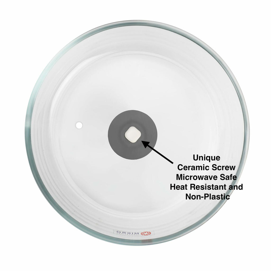 Mikro Innovations 10.5-Inch Glass Microwave Splatter Cover – Borosilicate Glass