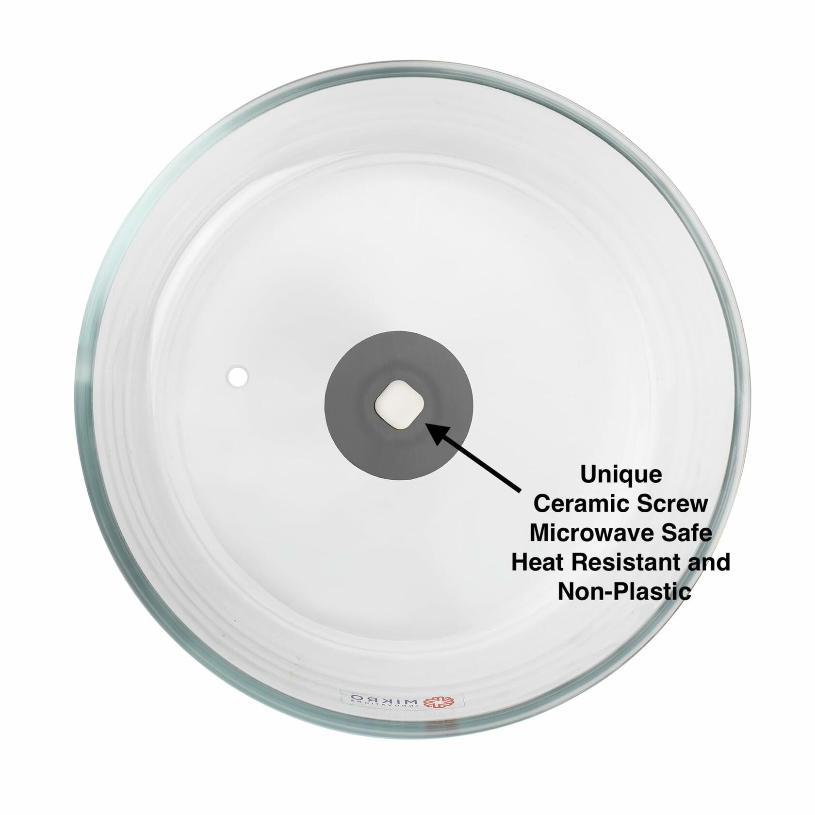 Mikro Innovations 10.5-Inch Glass Microwave Splatter Cover – Borosilicate Glass