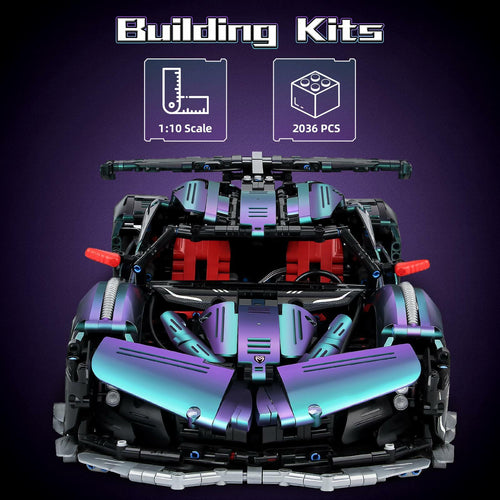 BTEC Super Cars Building Kits for Adults, 2036 PCS Technique Remote Control