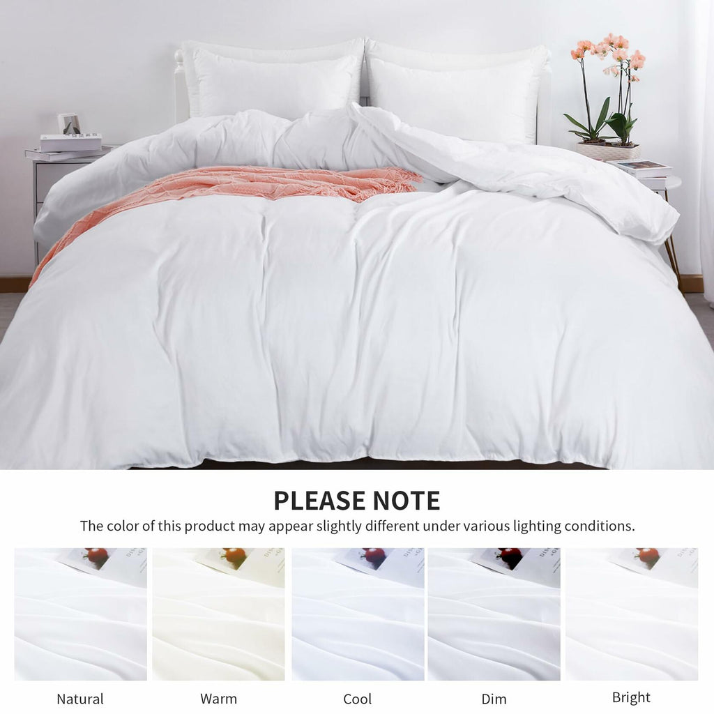 HOMBYS Oversized King Duvet Cover 120 x120 Inch, Ultra Soft Microfiber Olive