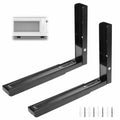 QWORK Adjustable Steel Microwave Wall Mount Brackets 11.7–17.3 in Extension –