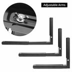 QWORK Adjustable Steel Microwave Wall Mount Brackets 11.7–17.3 in Extension –