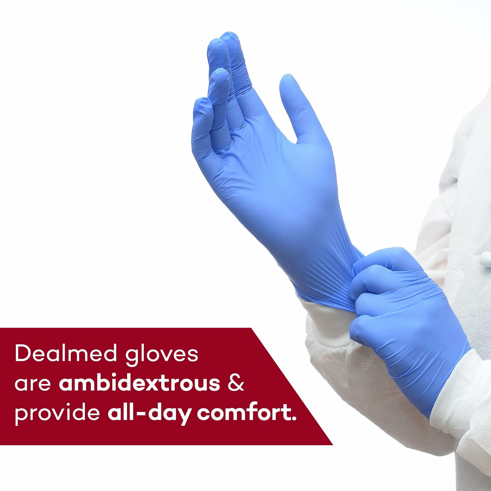 Dealmed Nitrile Exam Gloves Small 200 Count - Disposable, Latex-Free,