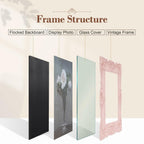 Desklens Pink Picture Frame 4X4- Decorative Photo Frames Tabletop Wall Decor for