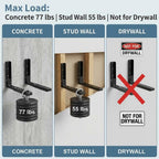 QWORK Adjustable Steel Microwave Wall Mount Brackets 11.7–17.3 in Extension –
