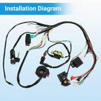 OPEN BOX - EOPOAYI Electric Wiring Harness Kit Compatible with Taotao Coolster