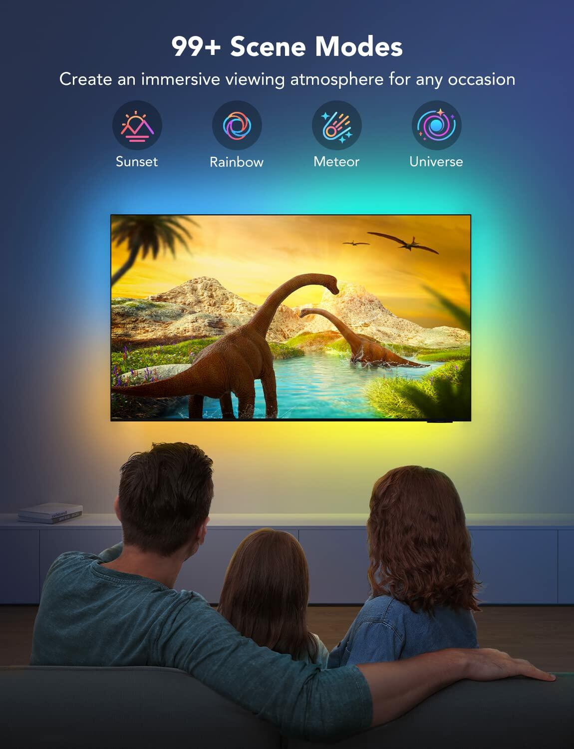 Govee TV LED Backlight,RGBIC Smart LED Strip Lights for 70-80 inch TVs,