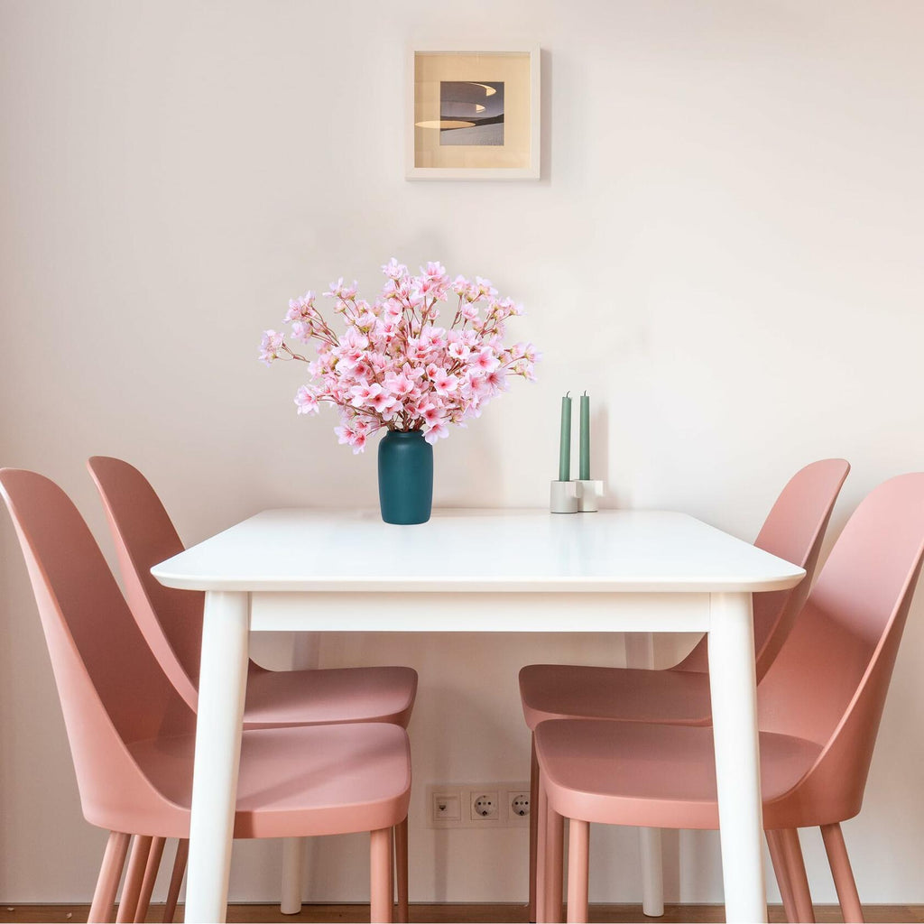 SITUMEIZI 6Pcs Artificial Cherry Blossom Branches Decor Fake Flowers Silk Spring