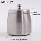 Ashtray with Lid for Cigarette, Stainless Steel Smokeless Odorless Windproof