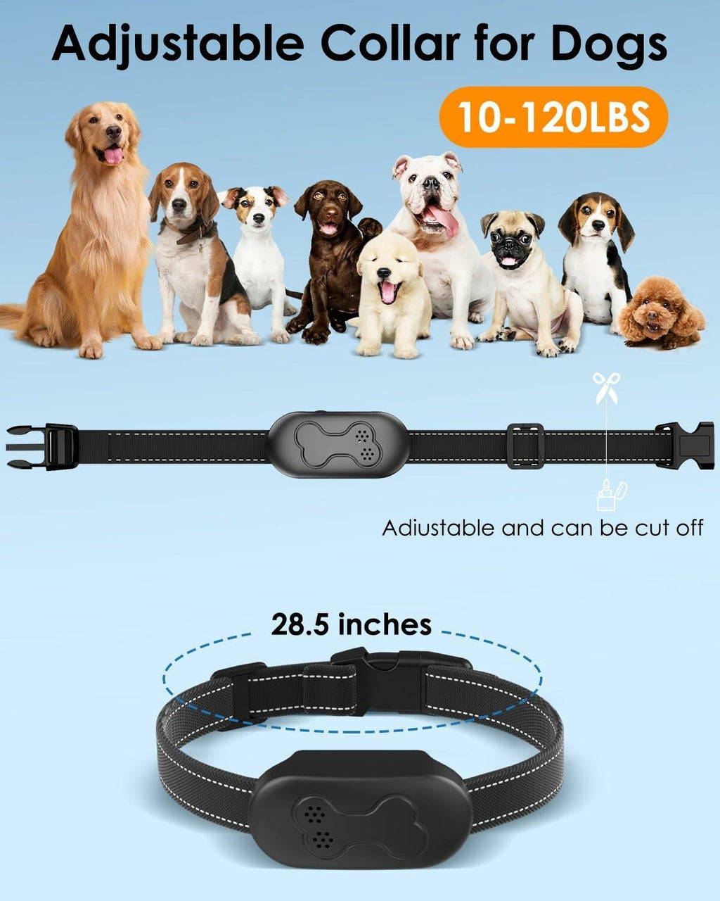 Dog Shock Collar with Remote Control - Shock Collar for Dogs IPX7 Waterproof Dog