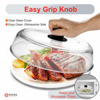 Mikro Innovations 10.5-Inch Glass Microwave Splatter Cover – Borosilicate Glass