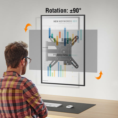 ELIVED Full Motion TV Monitor Wall Mount for Most 14-42 Inch LED LCD Flat Screen