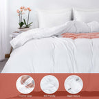 HOMBYS Oversized King Duvet Cover 120 x120 Inch, Ultra Soft Microfiber Olive