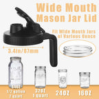 Pack of 2 Mason Jar Pour Spout Lid for Wide Mouth Mason Jars, Mason Jar Pitcher