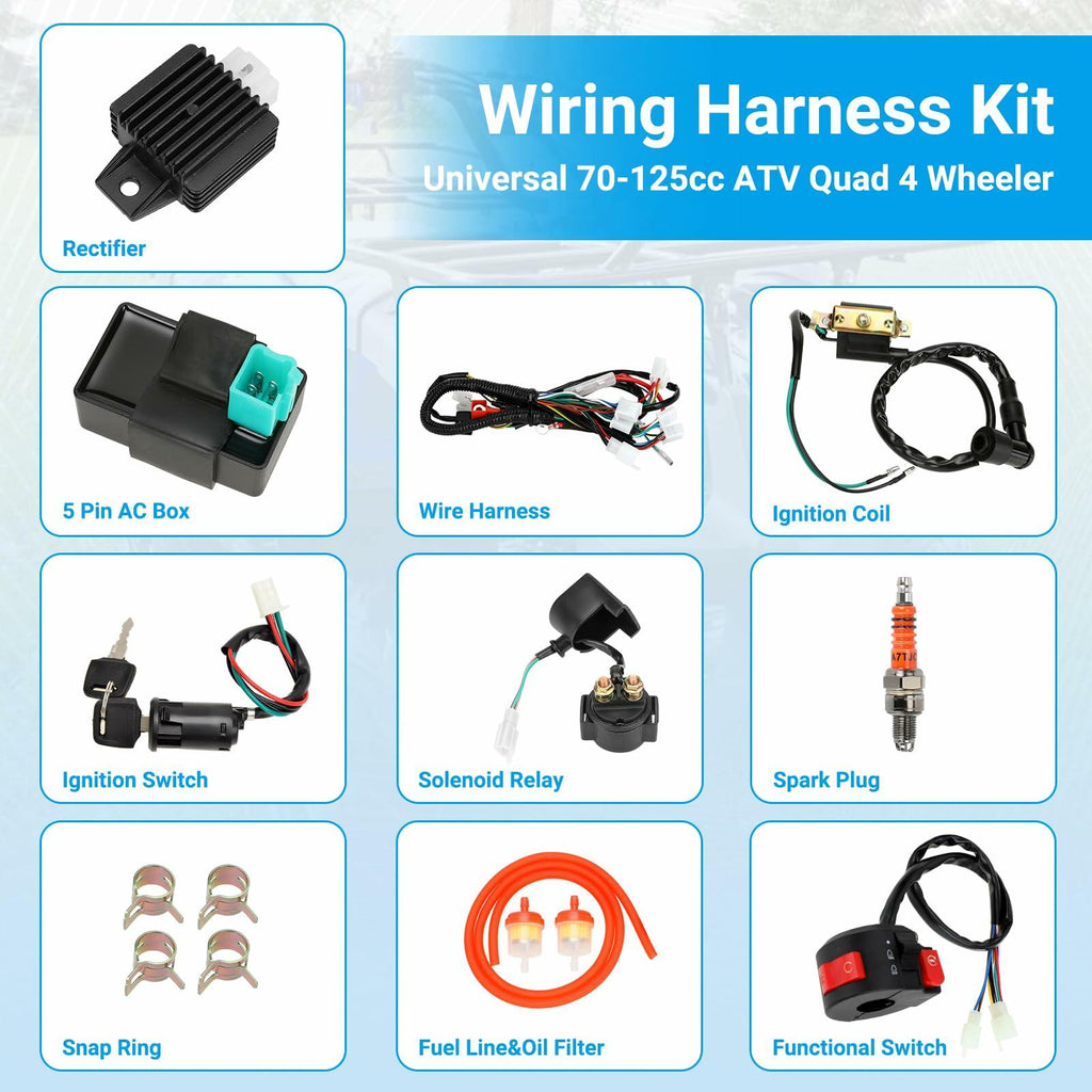 OPEN BOX - EOPOAYI Electric Wiring Harness Kit Compatible with Taotao Coolster