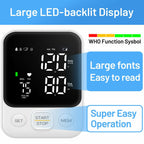 Blood Pressure Monitor Upper Arm Machine Accurate Adjustable BP Cuff Kit Led