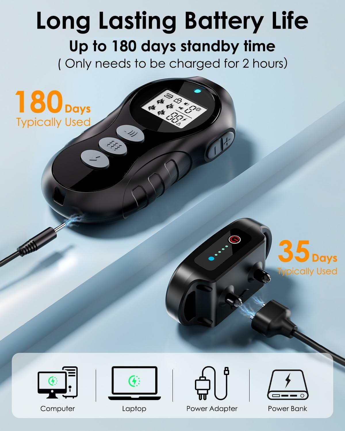 Dog Shock Collar with Remote Control - Shock Collar for Dogs IPX7 Waterproof Dog