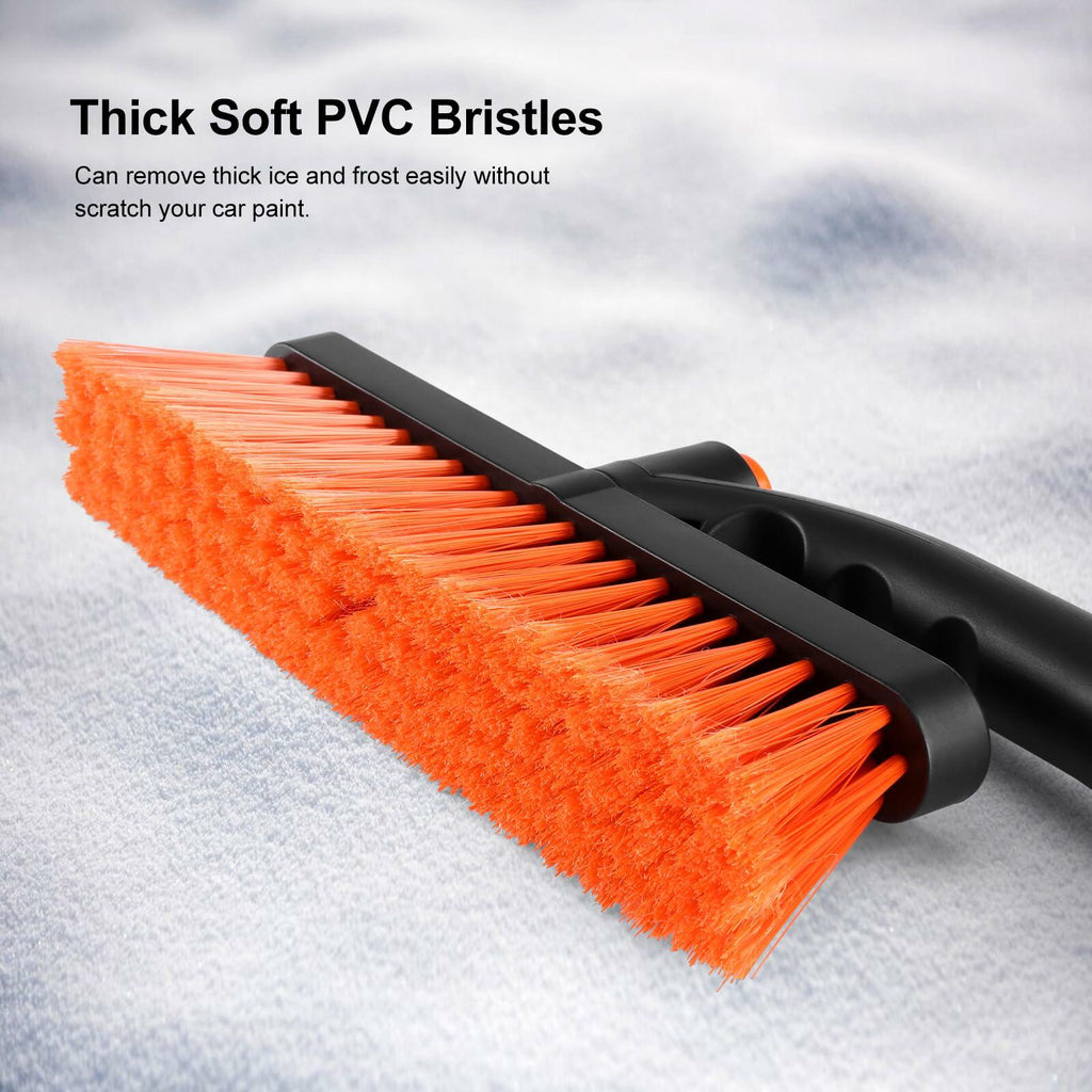 Odoland 2 Pack 33" Extendable Snow Brush with Detachable Ice Scraper for Car