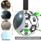 TBC PET Dog Toys Soccer Ball with Straps, Interactive for Tug of War, Puppy