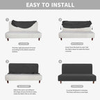 Easy-Going 100% Waterproof Futon Cover, Dual Waterproof Couch Cover for Futon,