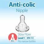 4 PABK Dr. Brown's Natural Flow Anti-Colic Options+ Narrow Baby Bottle, 8 oz/250