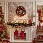 Valery Madelyn 6 Feet Pre-Lit Christmas Garland with Lights for Mantle, Lighted