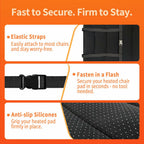 SoliSnug Heated Seat Cushion for Office Chair, Thick Heated Chair Pad, Auto Shut