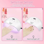 Wisdompark 72W UV LED Nail Lamp, UV Light for Gel Nails with 15 Beads Curing